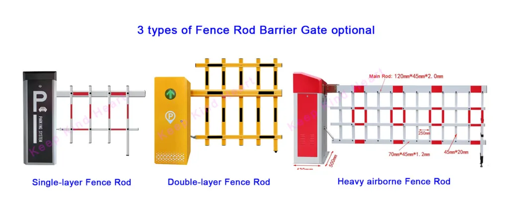 3 types of fence Auto Barrier Gate